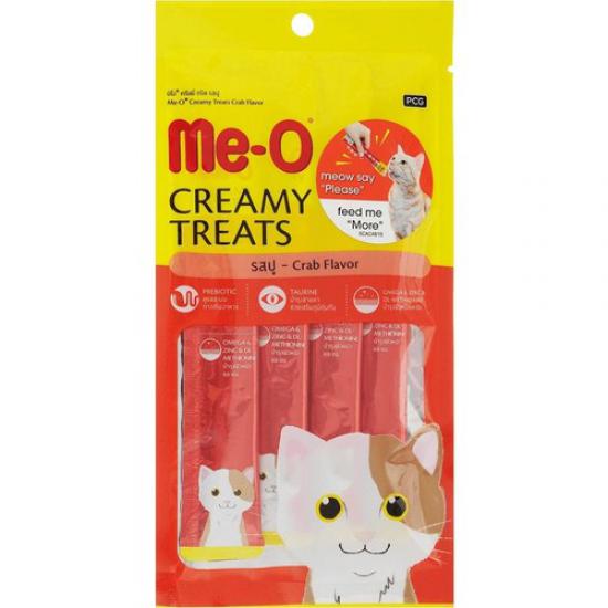 Me-O Creamy Treats Yengeçli Sıvı Kedi Ödülü 4 x 15 gr
