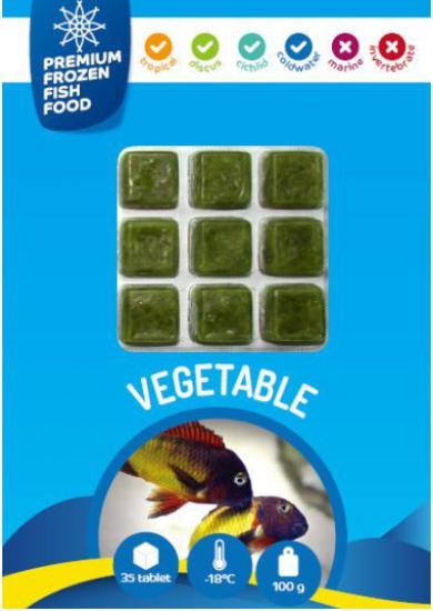 RDM Premium Frozen Fish Food Vegetable 100gr 35adet