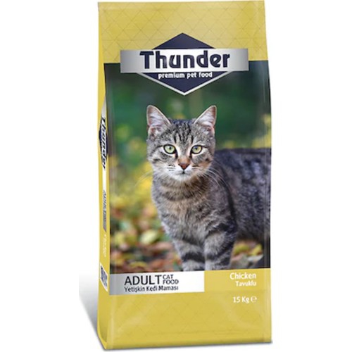Thunder%20Yetişkin%20Tavuklu%20Kedi%20Maması%2015%20kg