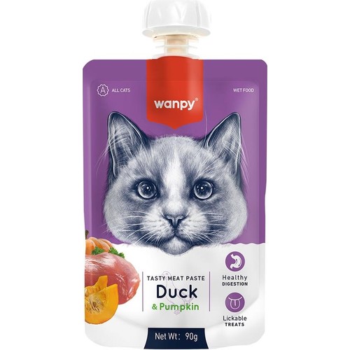 Wanpy%20Taze%20Ördek%20Bal%20Kabaklı%20Kedi%20Et%20Ezmesi%2090%20Gr