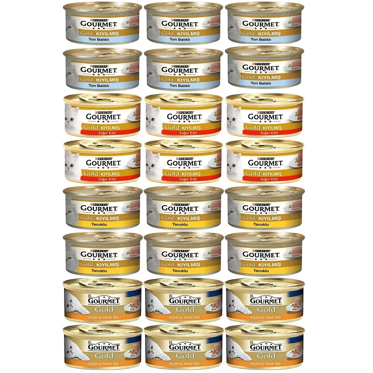 Gourmet%20Karışık%20Kıyılmış%20Konserve%20Kedi%20Yaş%20Maması%2024%20X%2085%20gr