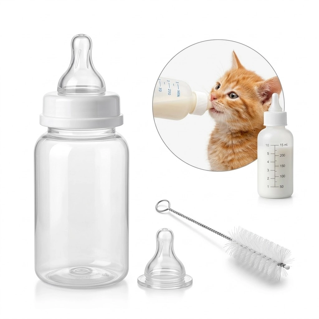 Yavru%20Kedi%20Biberonu%20Seti%20Fırçalı%20ve%20Ekstra%20Emzikli