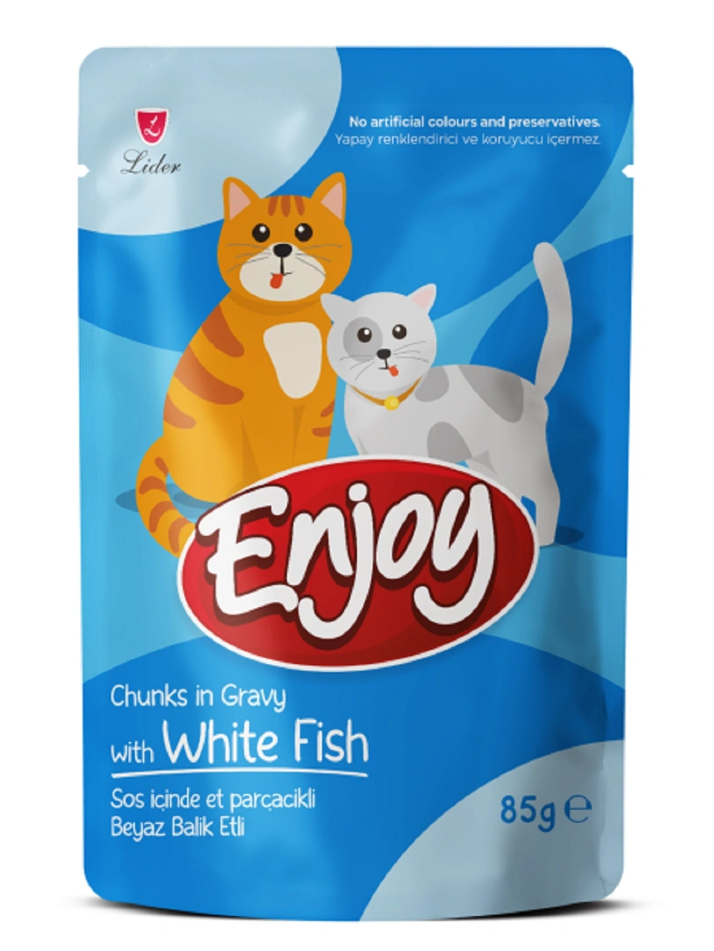 Enjoy%20Pouch%20Beyaz%20Balıklı%20Yaş%20Kedi%20Maması%2085%20Gr