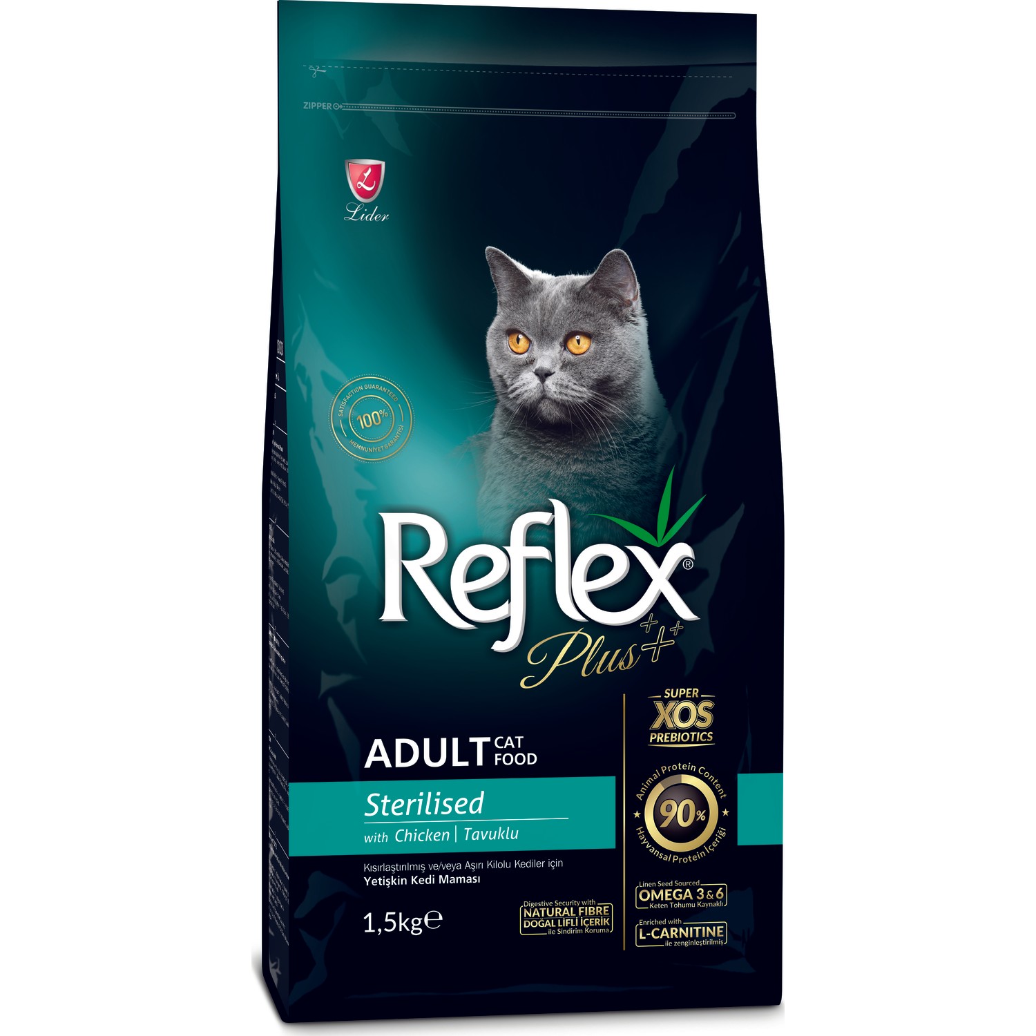 Reflex%20Plus%20Tavuklu%20Kısırlaştırılmış%20Kedi%20Maması%201.5%20Kg