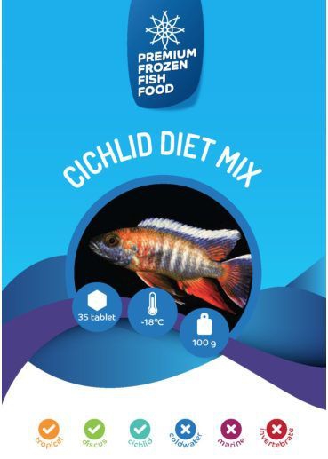 RDM Premium Frozen Fish Food Cichlid Diet Mix 100gr 35adet