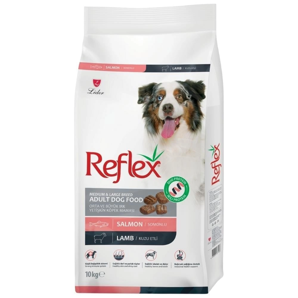 Reflex%20Duo%20Proteinli%20Somonlu%20ve%20Kuzu%20Etli%20Orta%20ve%20Büyük%20ırk%20Yetişkin%20Köpek%20Maması%2010%20kg