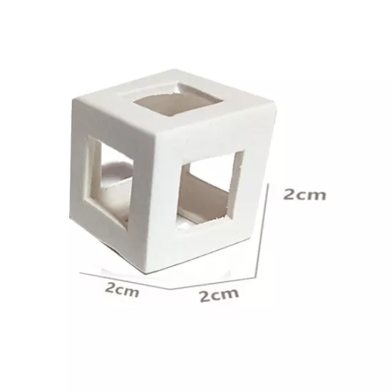 Karıdes Seramık Küp Beyaz Kalın 2X2 Cm