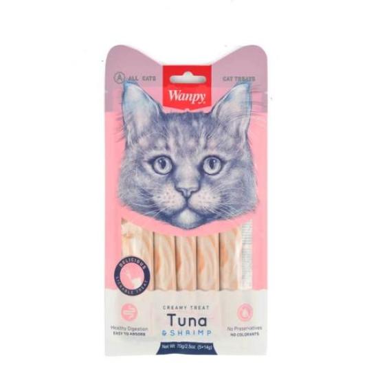 Wanpy Ton Balığı Ve Karidesli Kedi Ödül 5X14Gr