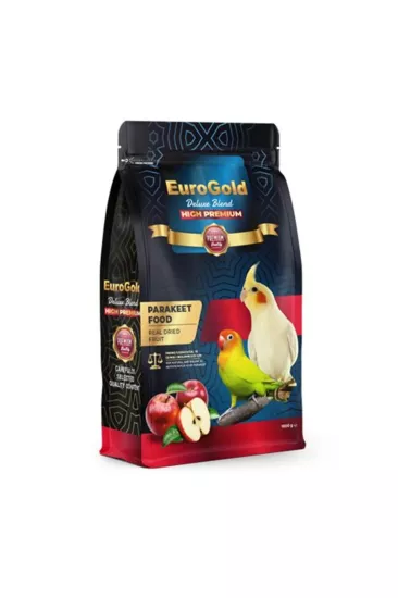Euro Gold Deluxe Blend Premıum Gerçek Elmalı Paraket Yemı 1000 Gr