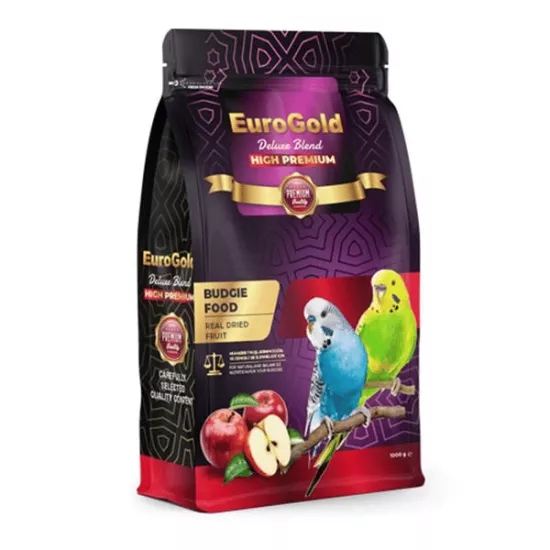 Euro Gold Deluxe Blend Premıum Gerçek Elmalı Muhabbet Kuşu Yemı 1000 Gr