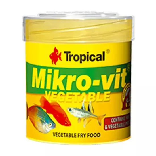 Tropical Mikro-Vit Vegetable Yavru Balıklar İçin Bitkisel Balık Yemi 50ml