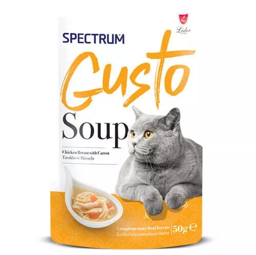 Spectrum Gusto Kedi Çorbası Tavuklu ve Havuçlu 50 Gr