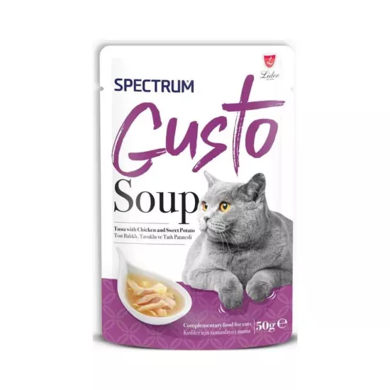Spectrum Gusto Kedi Çorbası Ton Balığı, Tavuklu ve Patatesli 50 Gr