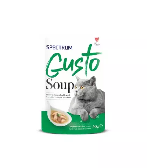 Spectrum Gusto Kedi Çorbası Ton Balığı, Uskumru ve Brokolili 50 Gr