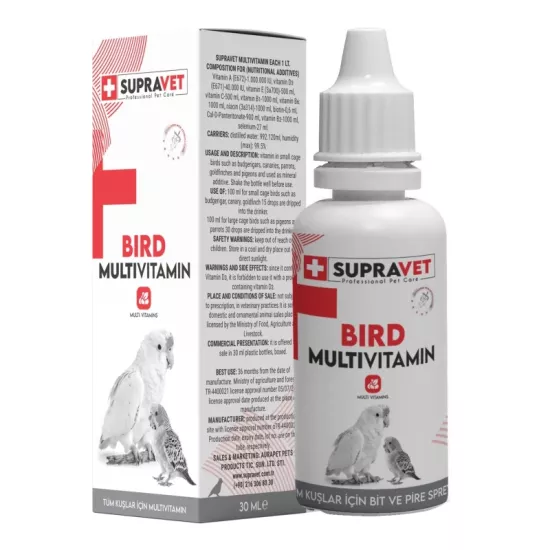 Supravet Kuşlar Içın Multıvıtamın Damla 30 Ml
