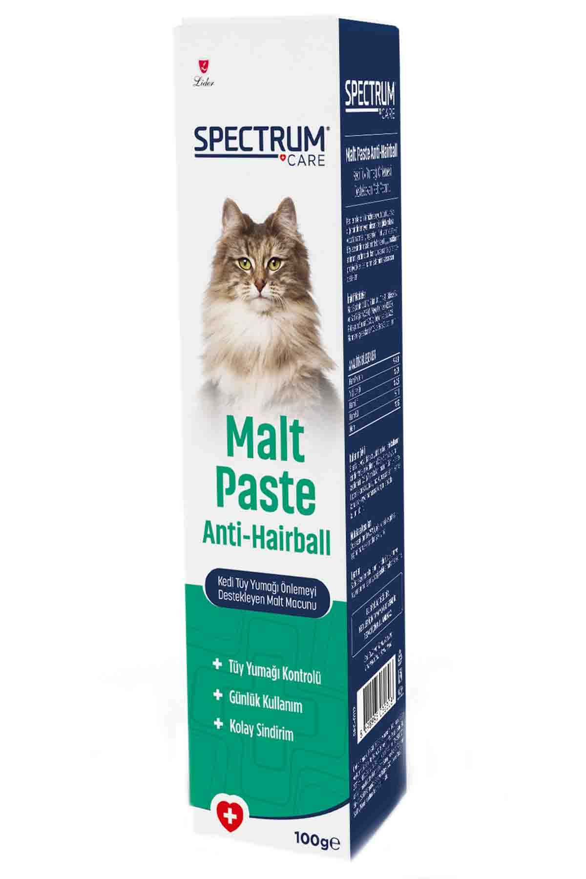 Spectrum%20Kedi%20Tüy%20Yumağı%20Önlemeyi%20Destekleyen%20Malt%20Macunu%20100gr